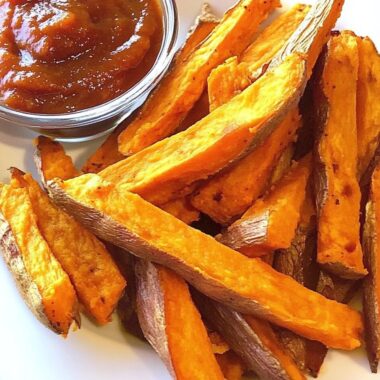 Easy Sweet Potato Fries with Curry Ketchup