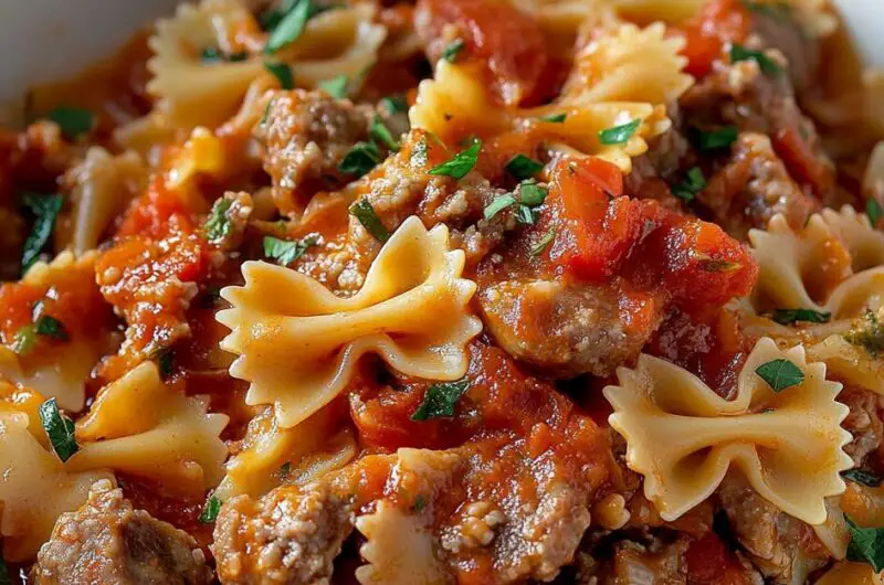 Italian Sausage With Bow Tie Pasta