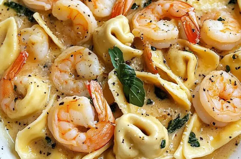Shrimp Tortellini with Garlic Sauce