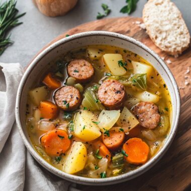 Sausage Potato & Cabbage Soup Recipe