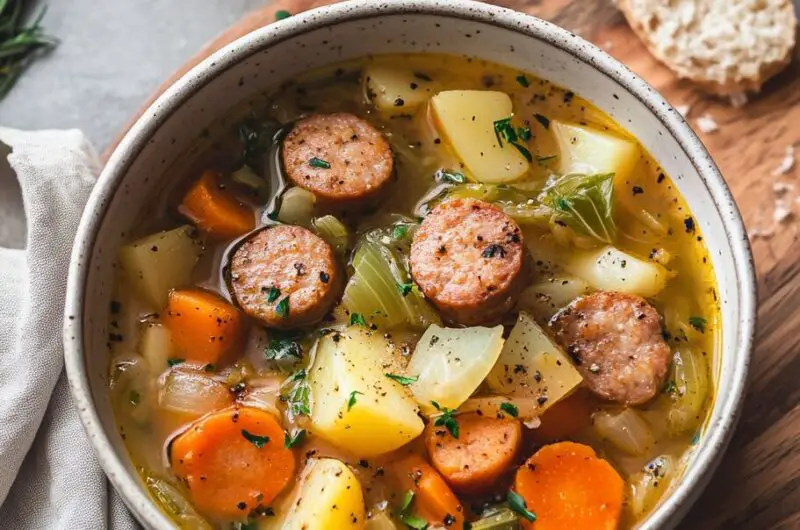Sausage Potato & Cabbage Soup Recipe