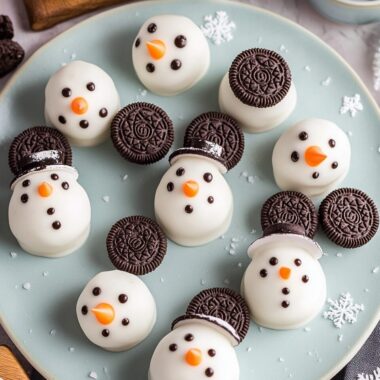 Melted Snowman Oreo Balls
