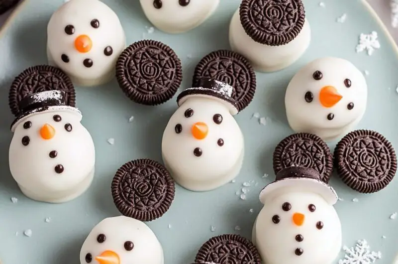 Melted Snowman Oreo Balls
