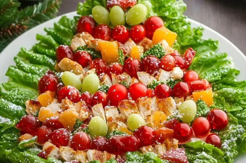 Chicken Cobb "Christmas Tree" Holiday Salad