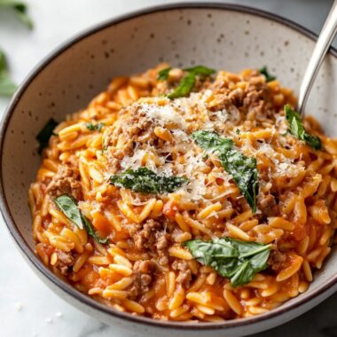 Ground Beef Orzo