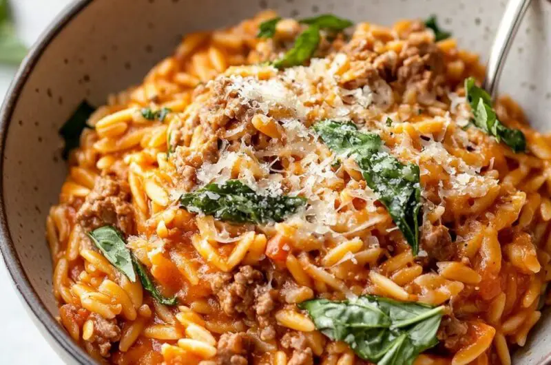 Ground Beef Orzo