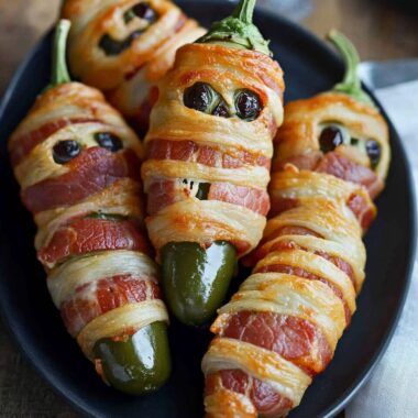Halloween Bacon Jalapeño Mummies