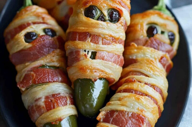 Halloween Bacon Jalapeño Mummies
