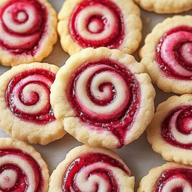 Raspberry Swirl Shortbread Cookies