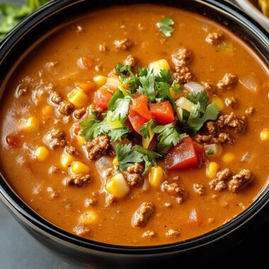 Ground Beef Enchilada Soup