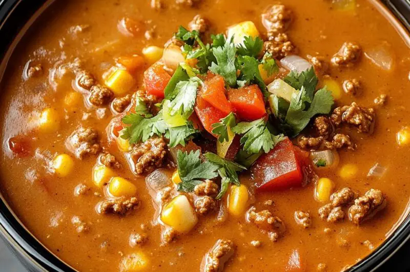 Ground Beef Enchilada Soup