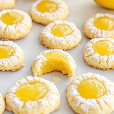 Lemon Curd Thumbprint Cookies