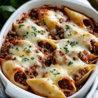 Stuffed Shells with Ground Beef