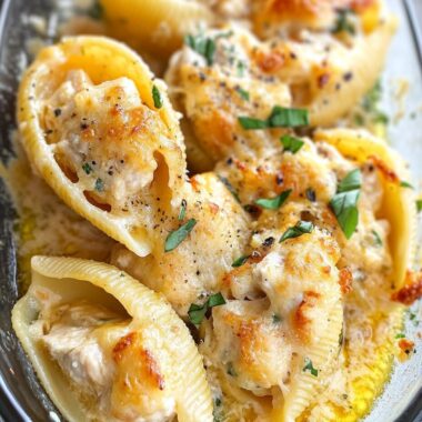 Chicken Scampi Stuffed Pasta Shells