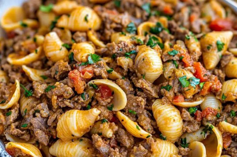 Creamy Beef and Shells