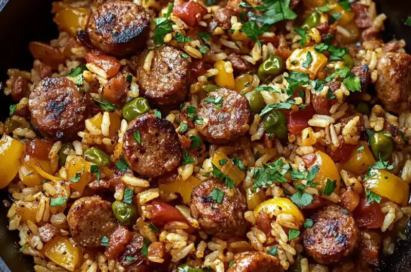 Cajun Sausage and Rice Skillet
