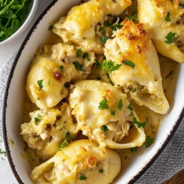 Chicken and Stuffing Stuffed Shells