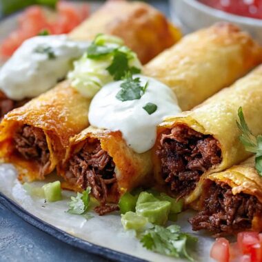 Crispy Beef Flautas