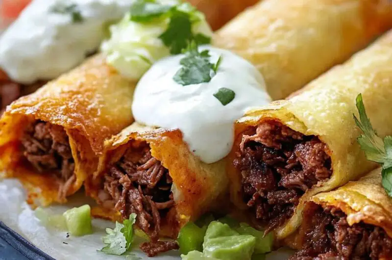 Crispy Beef Flautas
