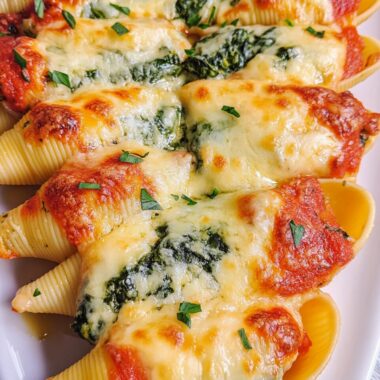 Cheesy Spinach Stuffed Shells