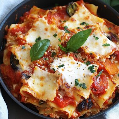 Easy Skillet Vegetable Lasagna