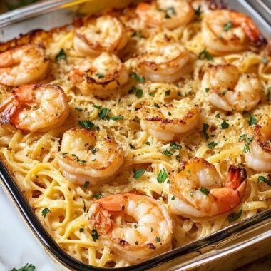 Shrimp Scampi Pasta Bake