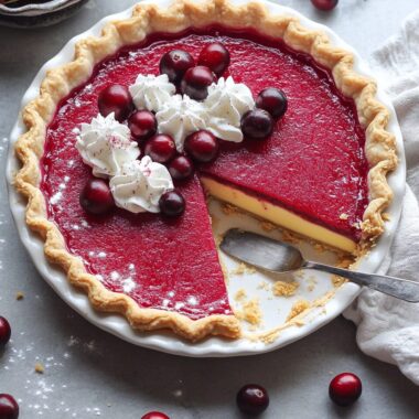 Cranberry Custard Pie