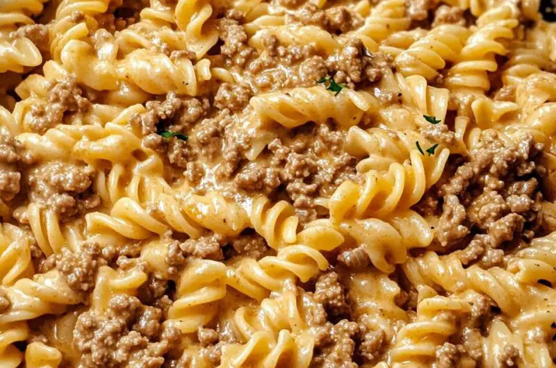 Stovetop Creamy Ground Beef Pasta