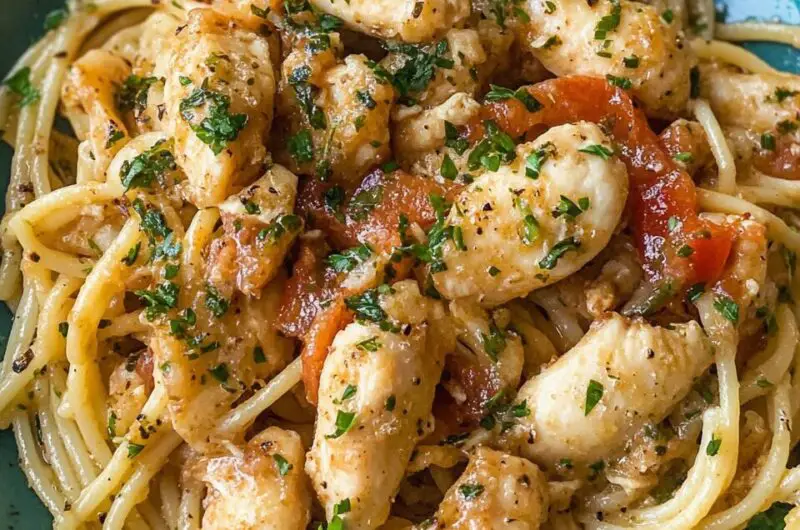 The Best Chicken Scampi Pasta