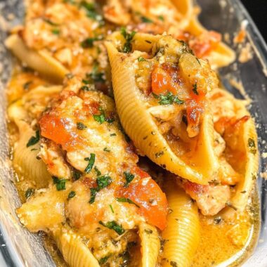 Chicken Scampi Stuffed Pasta Shells
