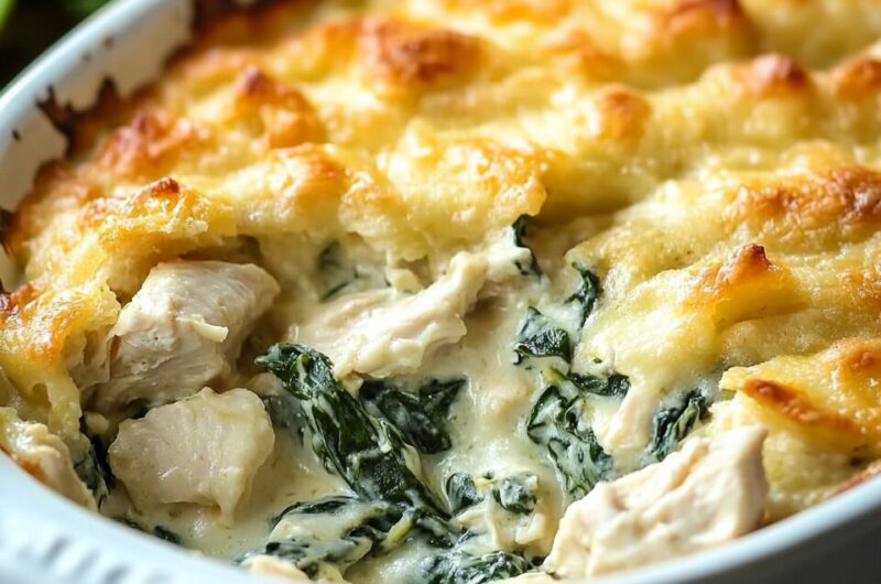 Creamy Chicken and Spinach Casserole