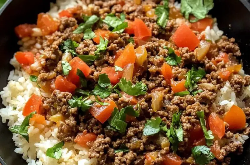 Ground Beef and Rice Skillet