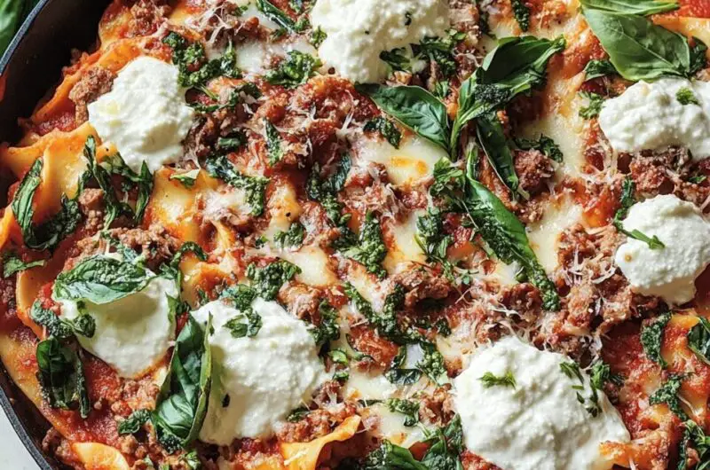Harissa Lamb Skillet Lasagna
