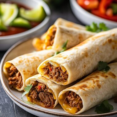 Quick Cheesy Beef Taquitos