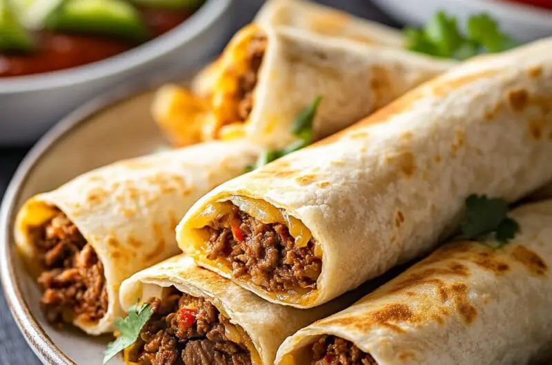 Quick Cheesy Beef Taquitos