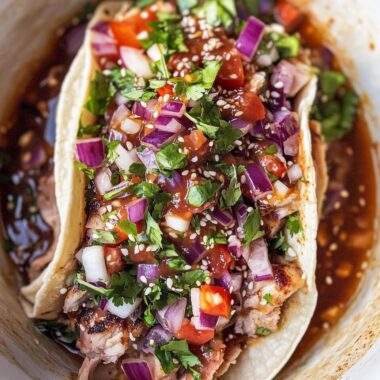 Slow Cooker Korean Pork Tacos