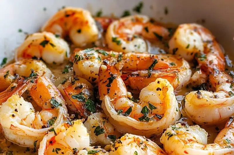 Succulent Shrimp in a Garlic Butter Wine Sauce