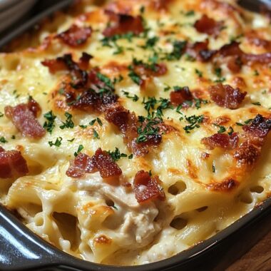 Cheesy Chicken Bacon Pasta Bake