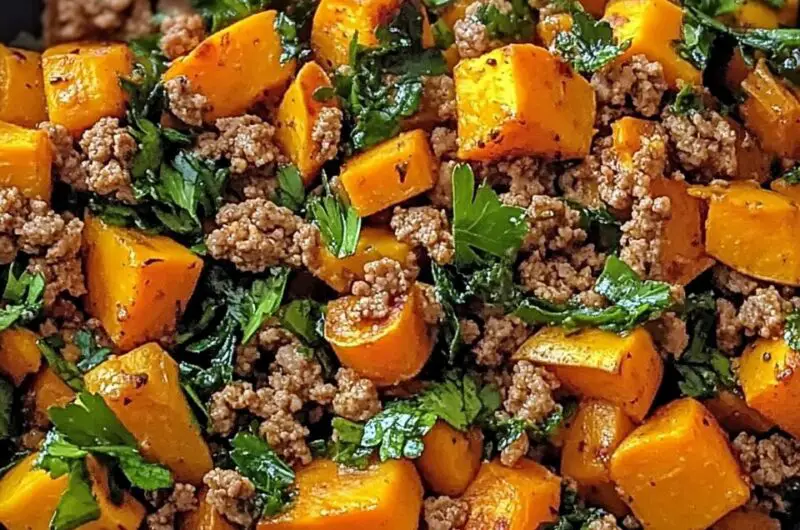 Easy Ground Turkey and Sweet Potato Skillet