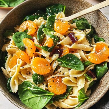 Mandarin Spinach Pasta Salad