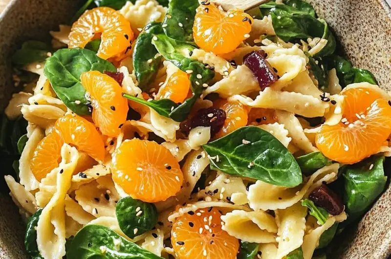 Mandarin Spinach Pasta Salad