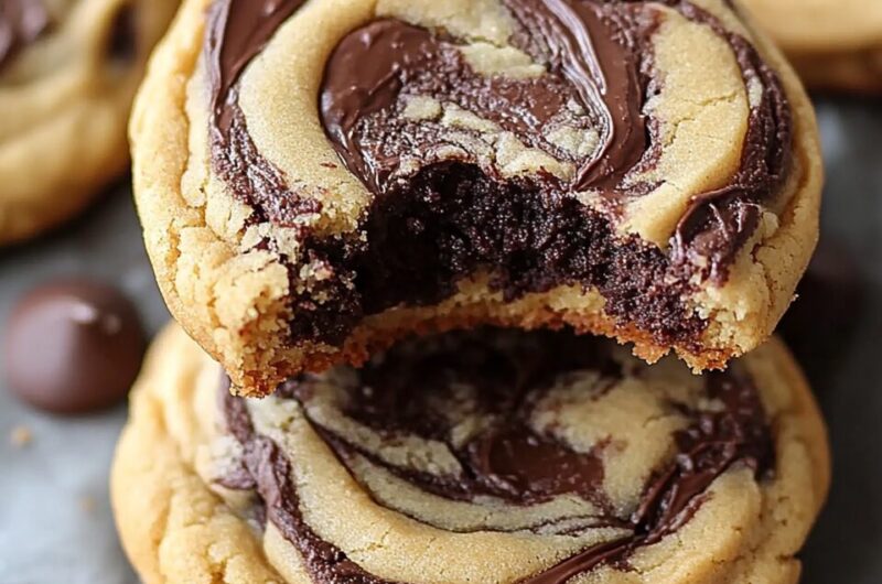 Peanut Butter Brownie Swirl Cookies