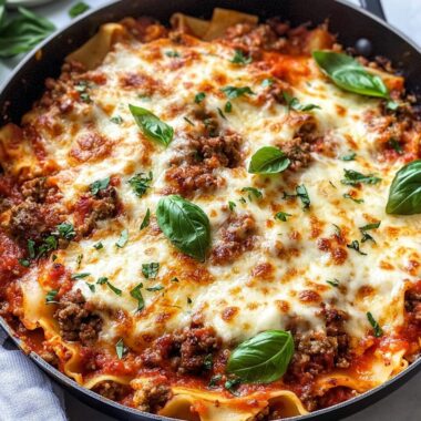 Skillet Lasagna with Sausage and Beef 3 Skillet Lasagna with Sausage and Beef