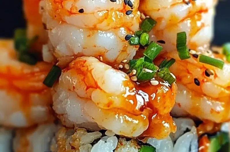 Spicy Shrimp Sushi Stacks