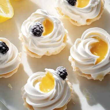Meringue Shells with Lemon Curd