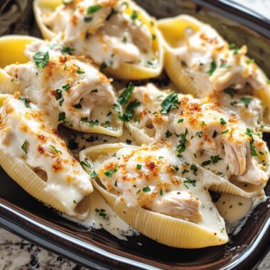 Chicken Alfredo Stuffed Shells