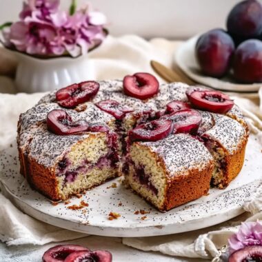 Plum Poppy Seed Cake
