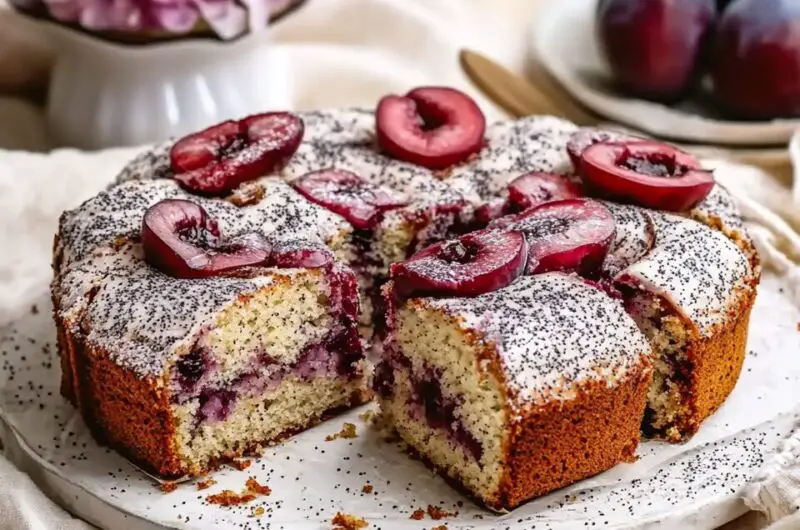 Plum Poppy Seed Cake