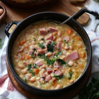 Dutch Oven Ham and Bean Soup