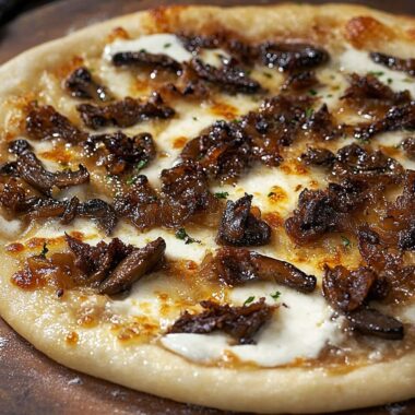 Morel Mushroom and Caramelized Onion Pizza
